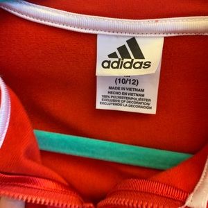 unisex red adidas jacket